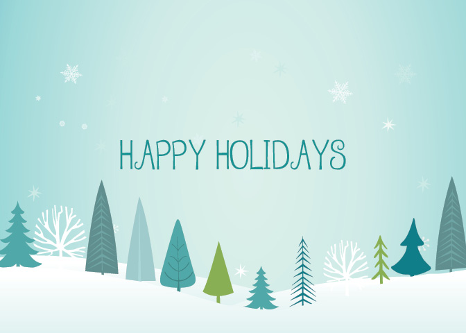 Happy Holiday Trees Card